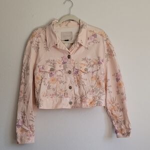 Sanctuary Floral Pink Jean Jacket